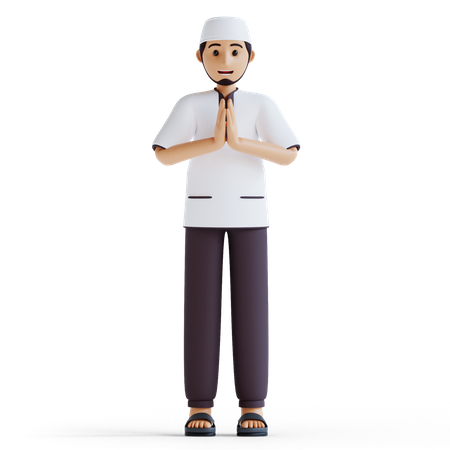 Muslim man 3D Illustration