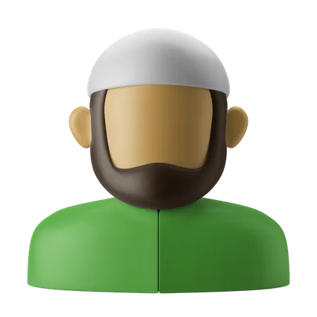 Muslim Man  3D Icon
