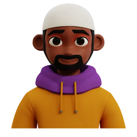 Muslim Man Avatar  3D Icon