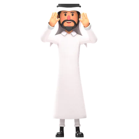 Muslim man Doing praying  3D Illustration