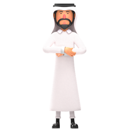 Muslim man Doing praying  3D Illustration