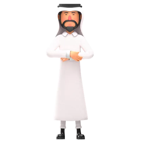 Muslim man Doing praying  3D Illustration