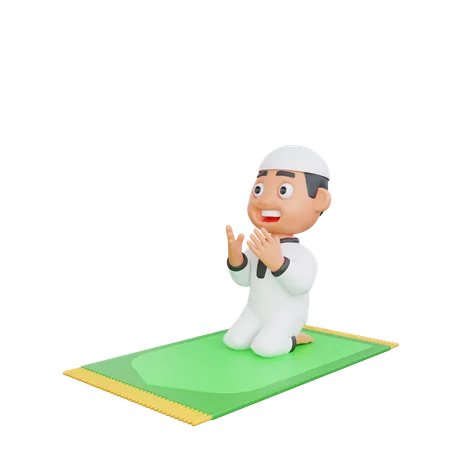 3 D Character Design Of A Muslim Man 3D Illustration