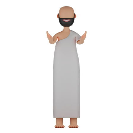 Muslim Man Praying  3D Illustration