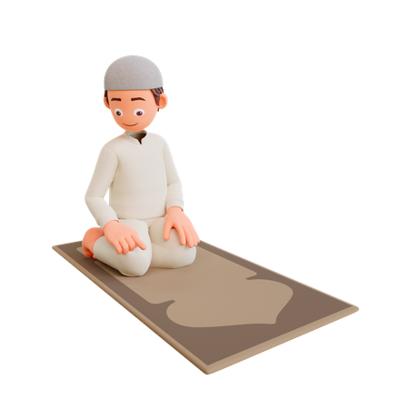 Muslim man  praying 3D Illustration