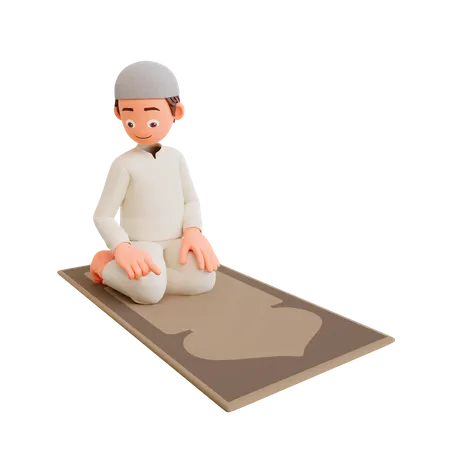 Muslim man  praying  3D Illustration