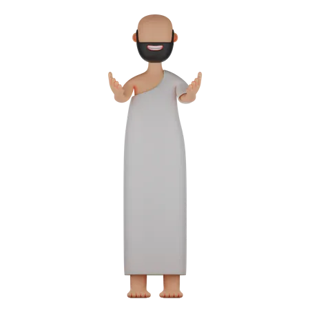 3 D Illustration Muslim Man Hajj 3D Illustration