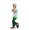Muslim Man Pulling Object