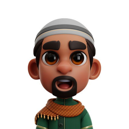 MUSLIM MAN WITH BEARD  3D Icon