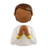 muslim man with salam hand gesture emoji 3d