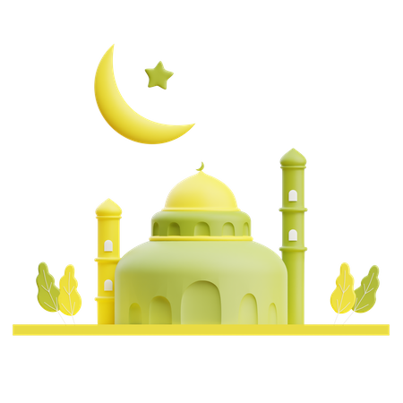 Muslim Mosque  3D Illustration