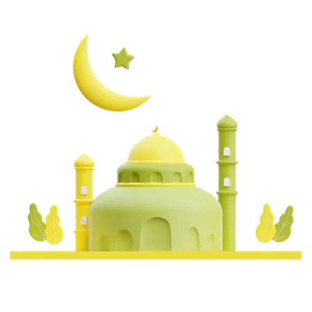 Muslim Mosque  3D Illustration