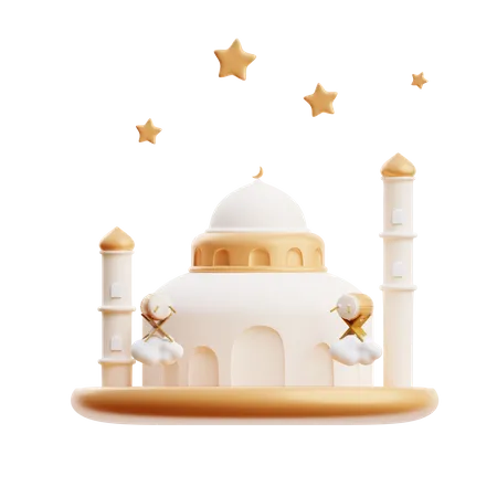 Muslim Mosque  3D Illustration