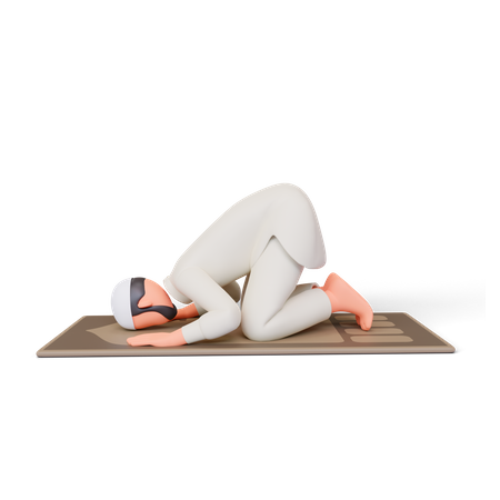 Muslim Namaz  3D Illustration