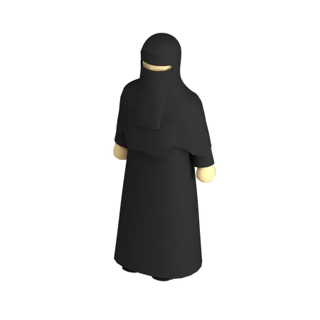 Muslim Niqab  3D Illustration