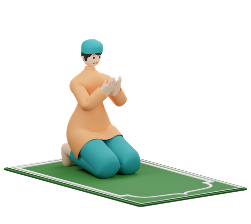 Muslim Praying  3D Illustration