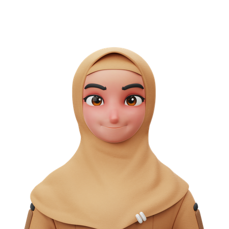 Muslim Teacher  3D Illustration