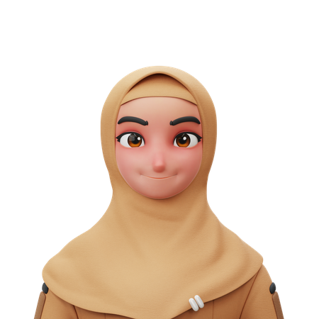 Muslim Teacher 3D Illustration