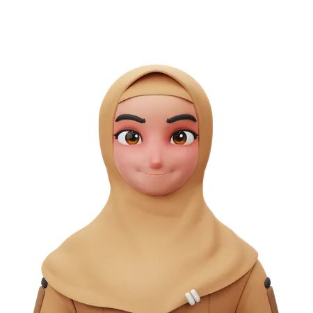 Muslim Teacher  3D Illustration