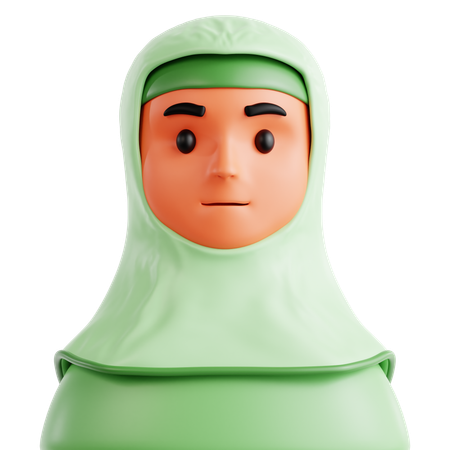 イスラム教徒の女性  3D Icon