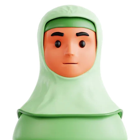 イスラム教徒の女性  3D Icon