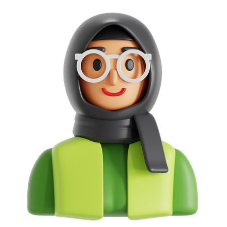 Muslim woman  3D Icon