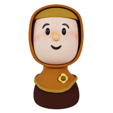 Muslim Woman  3D Icon