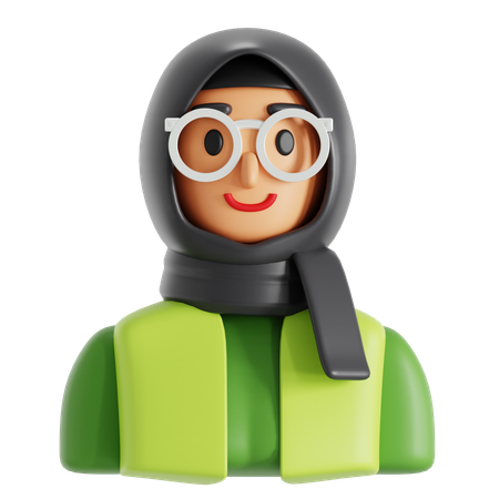 Muslim woman  3D Icon