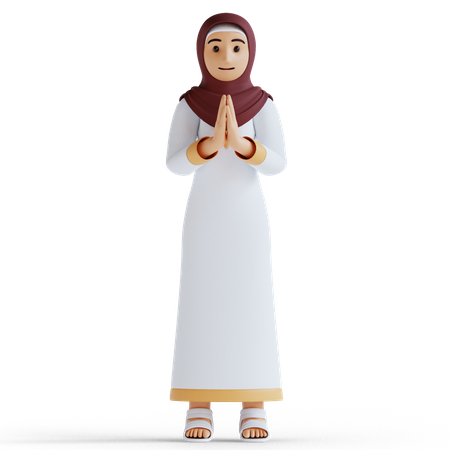 Muslim woman  3D Icon