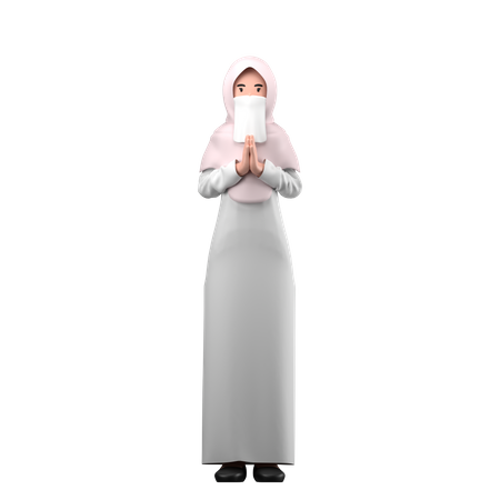 Muslim woman  3D Illustration