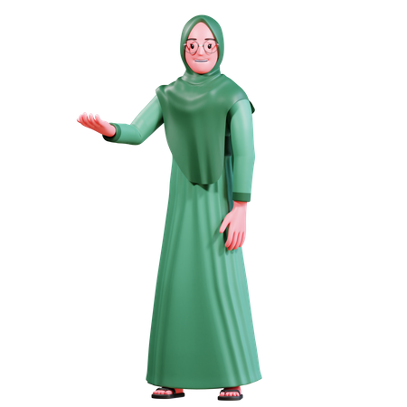 Muslim Woman  3D Illustration