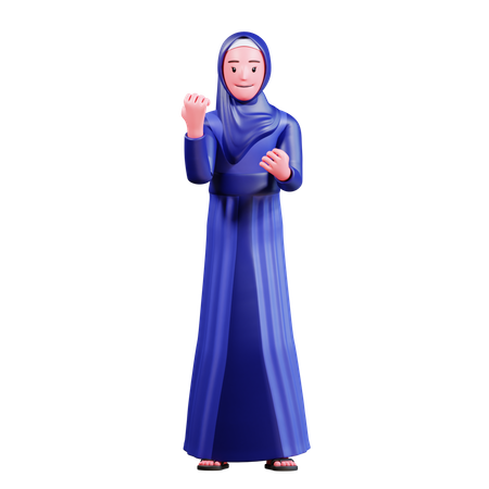 Muslim Woman  3D Illustration