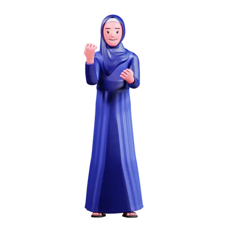 Muslim Woman  3D Illustration