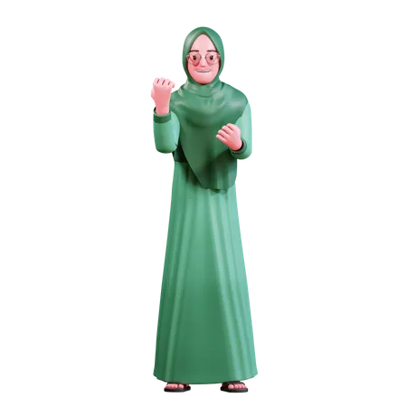 Muslim Woman  3D Illustration