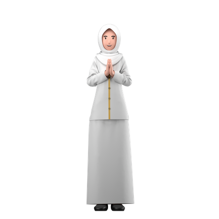 Muslim woman  3D Illustration