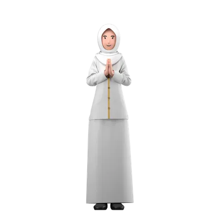 Muslim woman  3D Illustration