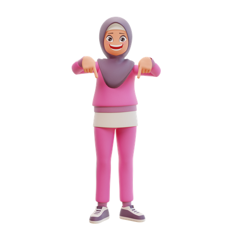 Muslim Woman  3D Illustration