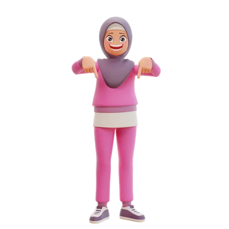 Muslim Woman  3D Illustration