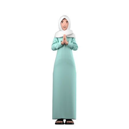 Muslim woman  3D Illustration