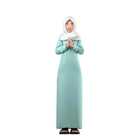 Muslim woman  3D Illustration