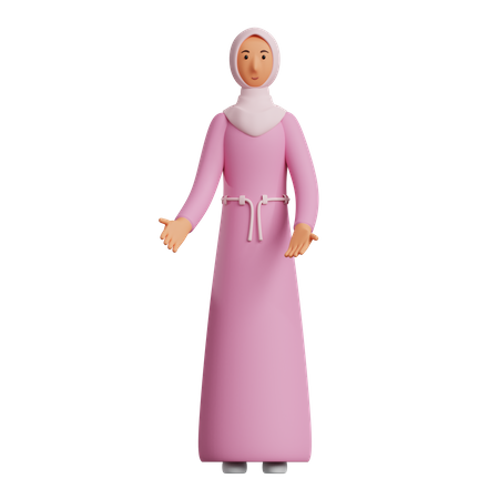 Muslim Woman  3D Illustration