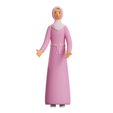 Muslim Woman  3D Illustration