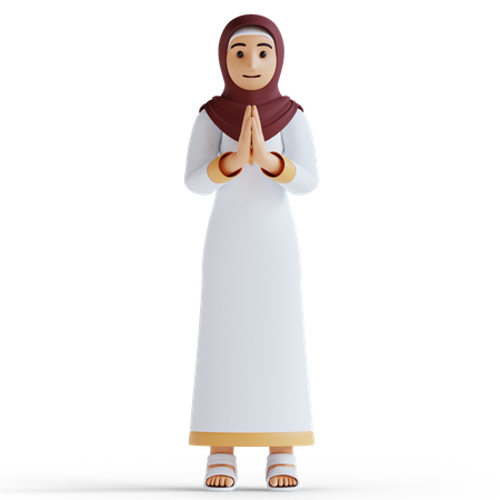 Muslim woman  3D Illustration