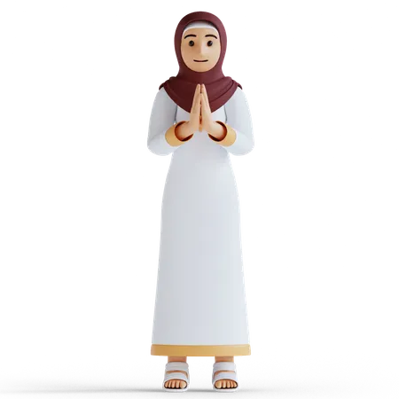 Muslim woman  3D Illustration