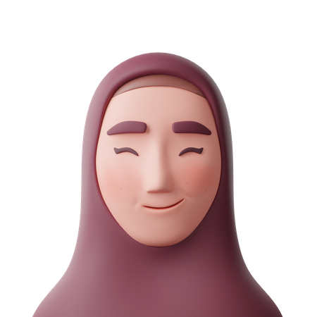 Muslim Woman 3D Illustration
