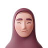 hijab girl 3d logo
