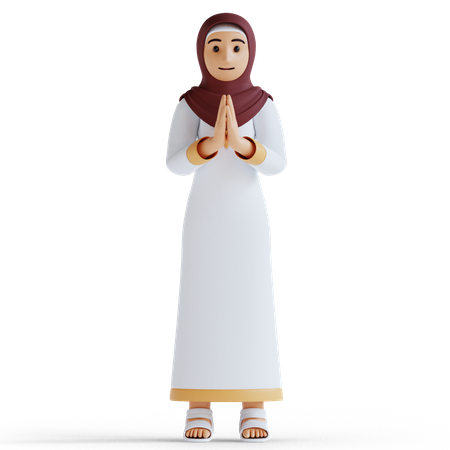 Muslim woman 3D Illustration