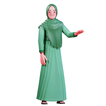Muslim Woman  3D Illustration