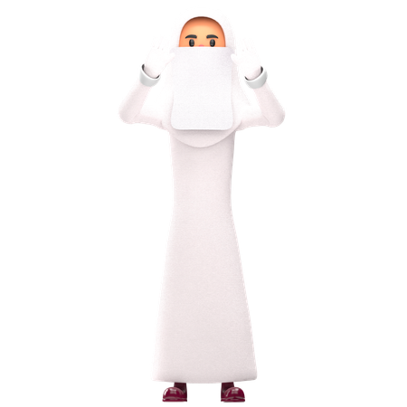 Muslim Woman Doing Praying  3D Illustration