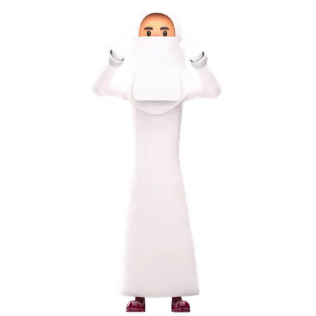 Muslim Woman Doing Praying  3D Illustration